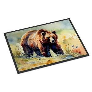 Grizzly Bear Doormat Non-Slip Washable Low Pile Indoor/Outdoor Entryway <b>Rug</b> 24H X 36W Front Door Mat - Product Image 1