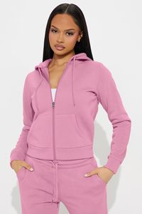 Conjunto de Top Corto con Capucha de Terciopelo y Pantalones Jogger para Mujer, Cierre Frontal Completo, Color Sólido, Chándal Informal para Todas las Temporadas - Product Image 4