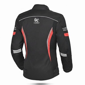 Blouson de moto pour femme 5 SPORTS à manches longues, noir et orange, respirant, imperméable, coupe-vent, pour toutes les courses - Product Image 2