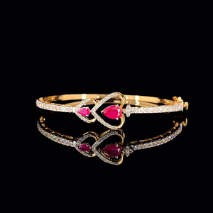 Bracelet en or jaune 14 carats plaqué or, diamant naturel certifié IGI, taille brillant EF, 1,17 carat, bijoux fins de luxe pour femmes - Product Image 1
