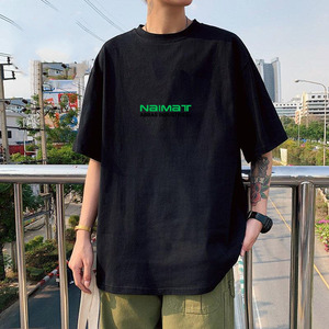 Camiseta de Manga Corta para Hombre, Corte Regular, Cuello Redondo, Algodón Jersey, Diseño con Letras Estampadas, Estilo Casual - Product Image 3