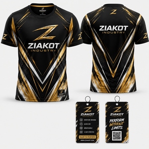 ZIAKOT industry New design Men's Custom Black Kelly Green-White Performance <b>T</b>-<b>Shirt</b> - Product Image 4