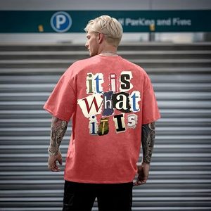 Camisetas Lisas al por Mayor para Hombre, con Logotipo Personalizado en la Parte Delantera, 100% Algodón, Corte Ajustado Informal, Manga Corta, Cuello Redondo, Impresión por Serigrafía - Product Image 4