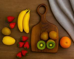 Tabla de cortar de madera de acacia con asa, apta para lavavajillas, 1.5 cm de grosor, para servir queso y embutidos en la cocina. - Product Image 2