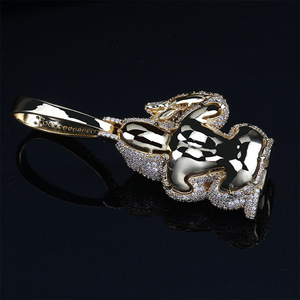 Colgante de Moissanita de Plata 925 de Alta Calidad Personalizado, Joyería Hip Hop, Collar con Incrustaciones de Diamantes, Colgante de Moda Chapado en Oro GRA - Product Image 4