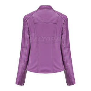 Veste en cuir matelassée tricotée respirante et élégante pour femme, fabriquée en usine, de haute qualité, best-seller, prix compétitif - Product Image 2