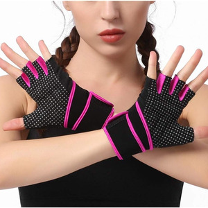 Custom <b>Half</b> Finger Gym Workout Gloves Microfiber Fitness Hand Grips Non <b>Slip</b> Palm Protector Weight Lifting Training Gloves - Product Image 3