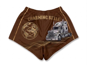Shorts de rugby pour femmes, rose, motif aztèque noir, impression personnalisée, avec poches et fermetures éclair - Product Image 6