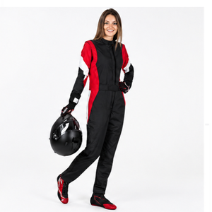 Women's Black <b>Red</b> White Full Sleeve Racing <b>Suit</b> Breathable Polyester All Seasons Adult Customized Team Wear - Product Image 5