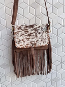 Nouveau Sac à Main Bohème Western 2026 en Cuir de Vachette à Poils avec Franges, Sac Bandoulière Polyvalent pour Femme - Product Image 1