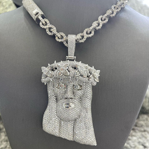 Collar de Moissanita Personalizado de Alta Calidad en Plata de Ley 925 con Incrustaciones de Diamantes, Estilo Hip Hop - Product Image 6
