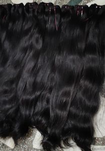 Extensiones de Cabello Humano Liso de la Mejor Calidad, Provenientes de Templos Indios, con Cutícula Alineada, Cabello Virgen y Base Gruesa - Product Image 4