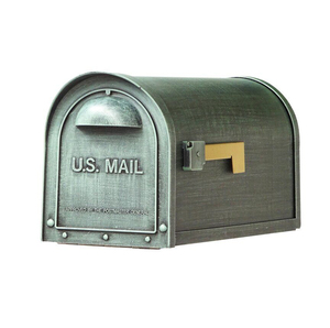 Buzón de Metal Estilo Vintage Antiguo, Color Latón, con Bandera Roja, para Montar en Poste, Buzón Exterior para Cartas, Decoración Residencial - Product Image 6