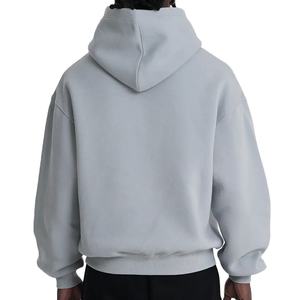 Sweats à capuche thermiques unis hommes blanc divers sweat à capuche en coton polyester de couleur streetwear sweats à capuche lourds en coton épais surdimensionnés - Product Image 3
