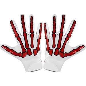Gants de football américain Skeleton Pro, poignées super adhérentes, antidérapants, confortables, sangle de poignet réglable, gants Skelton pour hommes - Product Image 5