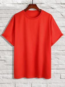 T-shirt uni tendance pour homme en coton 100% de qualité supérieure, grammage lourd, vente en gros, vierge - Product Image 3