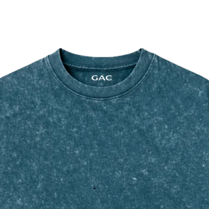 T-shirt décontracté pour homme, coupe ample, col rond, 100% coton, effet délavé vintage, design uni, streetwear - Product Image 5
