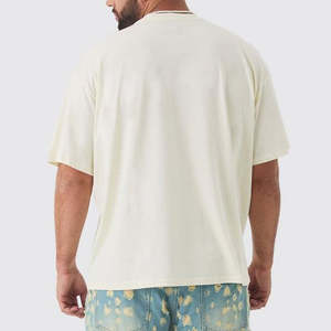 T-shirts décontractés pour hommes en toile 100% coton, coupe ample, respirants, de haute qualité, impression sérigraphique personnalisée, OEM - Product Image 5