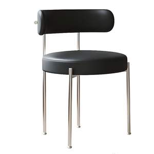 Silla Moderna para el Hogar, Muebles para Sala de Estar, Silla Clásica de Diseño, Sillas Metálicas Simples, Silla de Cuero Sintético PU Suave - Product Image 2