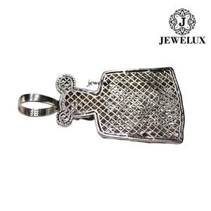 Jewelux Colgante de Cruz de Mickey Mouse con Incrustaciones de Diamantes, Plata 925, Chapado en Oro de 18K, Diseño de Dibujos Animados, Amuleto de Lujo Estilo Hip Hop, Unisex - Product Image 2