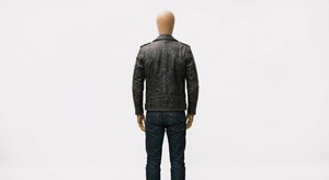 Chaqueta de Motocicleta de Cuero Genuino Personalizada OEM, Diseño Clásico Ajustado, Cierre de Cremallera Frontal, Logotipo, 300g, Negra, Resistente - Product Image 2