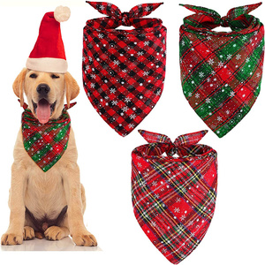 <b>Christmas</b> Reindeer <b>Bandana</b> Festive Pet <b>Dog</b> Scarf Custom Printed Holiday Neckwear Wholesale - Product Image 1