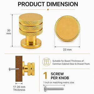 Perillas y Tiradores Metálicos Premium para Gabinetes y Cajones, Herrajes Decorativos para Muebles, Perillas para Gabinetes de Cocina, Armarios y Cómodas - Product Image 6