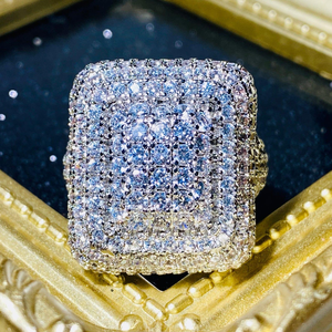 แหวน D'VINS JEWELS รุ่น Unisex Hip Hop Classic ได้รับการรับรองจาก IGI ทองคำแท้ 14K ประดับเพชรเต็มวง ทรงกลม สำหรับงานปาร์ตี้ หรูหรา รุ่น HR06 น้ำหนัก 20-22 กรัม - Product Image 5