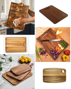 Planche à découper en bois massif robuste, finition naturelle, bloc de boucher pour cuisine - Product Image 6