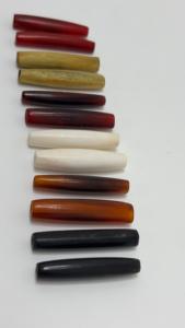 Tubes en corne polie de couleurs assorties pour colliers, bracelets, bijoux tribaux et projets d'artisanat - Product Image 2