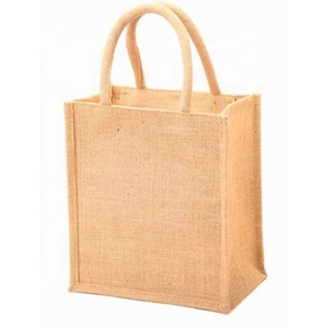 Bán buôn Màu sắc rắn đay Tote Túi với bông lót mở đóng cửa dây kéo giá thấp Túi mua sắm - Product Image 4