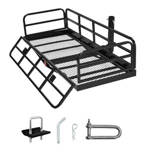 Portapacchi Pieghevole da Gancio Traino 152x61x35 cm con Capacità di 227 kg e Stabilizzatore Antivibrazione per Gancio Traino - Product Image 5
