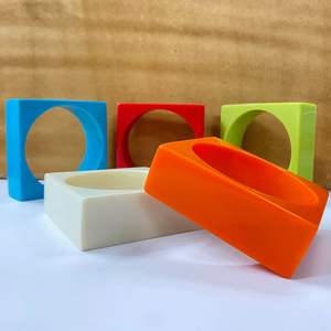 Brazaletes de Resina Impermeables Hechos a Mano de Primera Calidad para Mujer, Joyería Elegante de Moda, Acabado Liso y Brillante, Colores Personalizados, para Bodas y Fiestas - Product Image 2