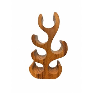 Porte-vin en bois de Sheesham sculpté à la main pour 6 bouteilles |   Vente en gros à Moradabad - Product Image 1
