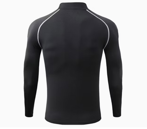 Haut de compression pour homme à manches longues, anti-UV, séchage rapide, respirant, en Spandex et Polyester, pour le sport - Product Image 1