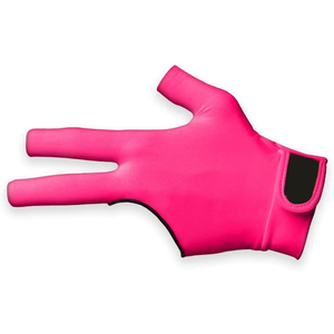 Gant de billard rose en PU à demi-doigts, fermeture auto-agrippante pour main droite, unisexe, pour usage sportif toutes saisons - Product Image 1