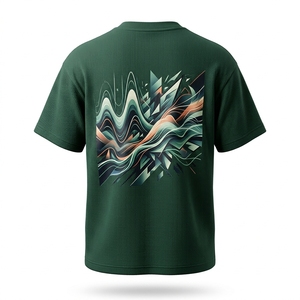 เสื้อยืดคอกลมผ้าคอตตอนวาฟเฟิลแบบกำหนดเอง ผู้ผลิต OEM ขั้นต่ำในการสั่งซื้อน้อย - Product Image 2