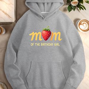 Sudaderas con capucha casuales de mamá con fresa o mujer - Product Image 4