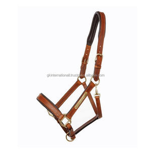 Vente chaude Sports de plein air équestre en cuir cheval licou entièrement personnalisé haut de gamme en cuir de qualité course de chevaux licous - Product Image 2
