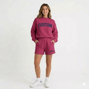 Conjunto de Top de Cuello Alto y Pantalones Cortos para Mujer, Fabricado con Alta Eficiencia de Producción que Permite una Producción Oportuna y Organizada - Product Image 1