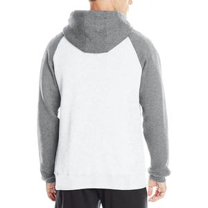Mens White <b>Grey</b> Color Block <b>Hoodie</b> Custom Logo Pullover Streetwear Sweatshirt Manufacturer Custom Color Block <b>Hoodie</b> Mens Pullov - Product Image 6
