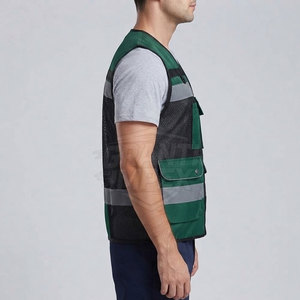 Chaleco de Tráfico Reflectante Ajustable, Impermeable, ANSI Clase 2, para Alta Visibilidad en Construcción, Trabajo en Carretera y Seguridad al Aire Libre, Venta al Por Mayor - Product Image 5