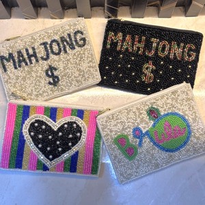Sac à main de soirée miniature fait main avec perles, pochette élégante en perles, sac de mode pour femmes, mariage, fête et célébrations - Product Image 2