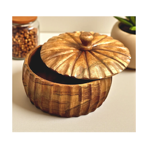 Caja para chapati de madera de mango con tapa de madera, recipientes para roti, utensilios de servir pintados a mano para 3 tamaños diferentes, ¡en oferta! - Product Image 3