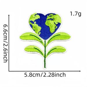 High Quality Custom 3D Embroidery Patches Handmade Flower Design <b>Iron</b> <b>On</b> Sew <b>On</b> Applique Badge for Clothing Hats Bags - Product Image 3