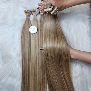 Extensiones de Cabello Vietnamita Gugu de Alta Calidad Premium, 100% Cabello Humano Virgen, Estilo Adhesivo, Mega Liso, con Mechas, de Alta Gama - Product Image 1