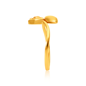 Elegant Curved Petal Gold <b>Ring</b> Luxury Gold Plated Leaf Design <b>Adjustable</b> <b>Ring</b> for Women Elegant Fashion Jewelry - Product Image 4