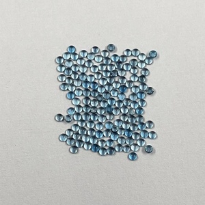 Topacio azul natural de Londres, cabujón de forma redonda de 3mm, fabricación de joyas, piedras preciosas sueltas, compre ahora de Alibaba, fabricante verificado - Product Image 2