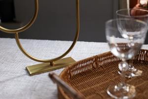 เชิงเทียนโลหะสีทองทันสมัย 3 แขน ทรงตัวยู สไตล์นอร์ดิก สำหรับเทียนแท่ง  ฐานวางเทียนทองเหลืองหรูหรา ของตกแต่งโต๊ะงานแต่งงาน - Product Image 4