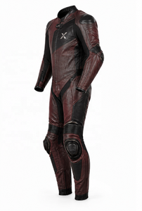 X Buffalo One-Piece Leather Motorcycle <b>Suit</b> | Black <b>Red</b> Unique Color | X Logo | OEM ODM Manufacturer | Premium Design Quality | - Product Image 3